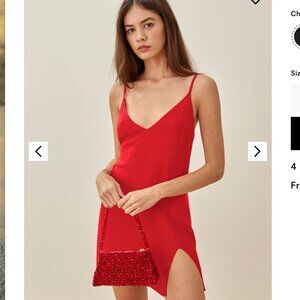 Reformation Cherry Marlowe Dress Size Medium